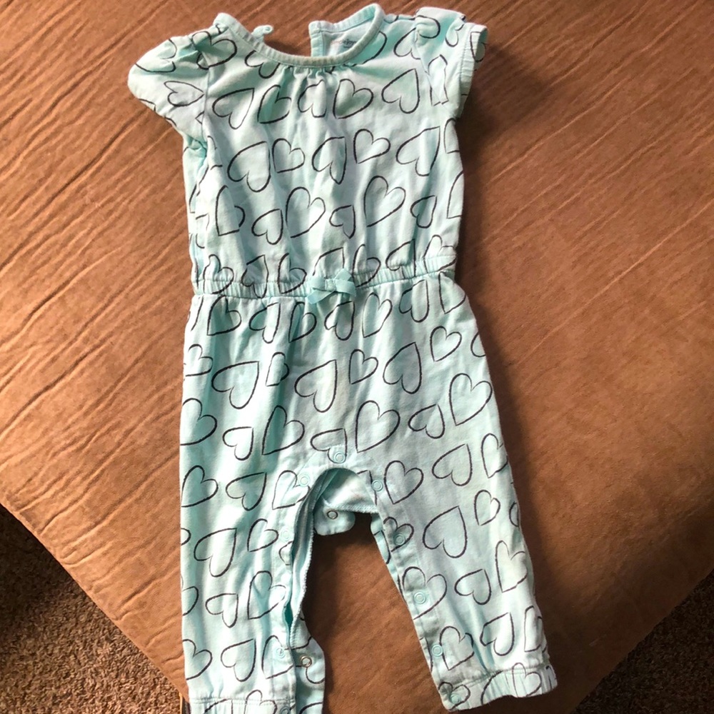Blue and black pants romper
